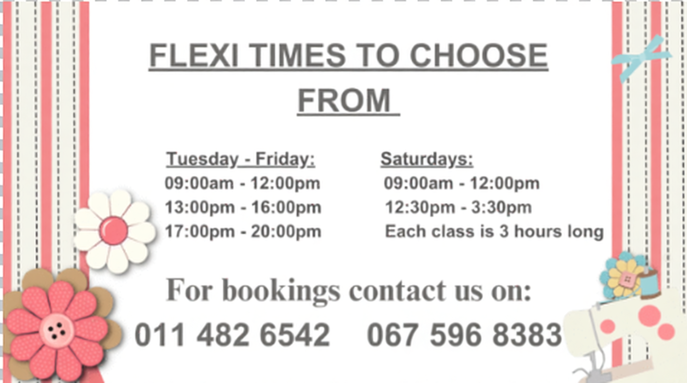 Sew and grow flexi times