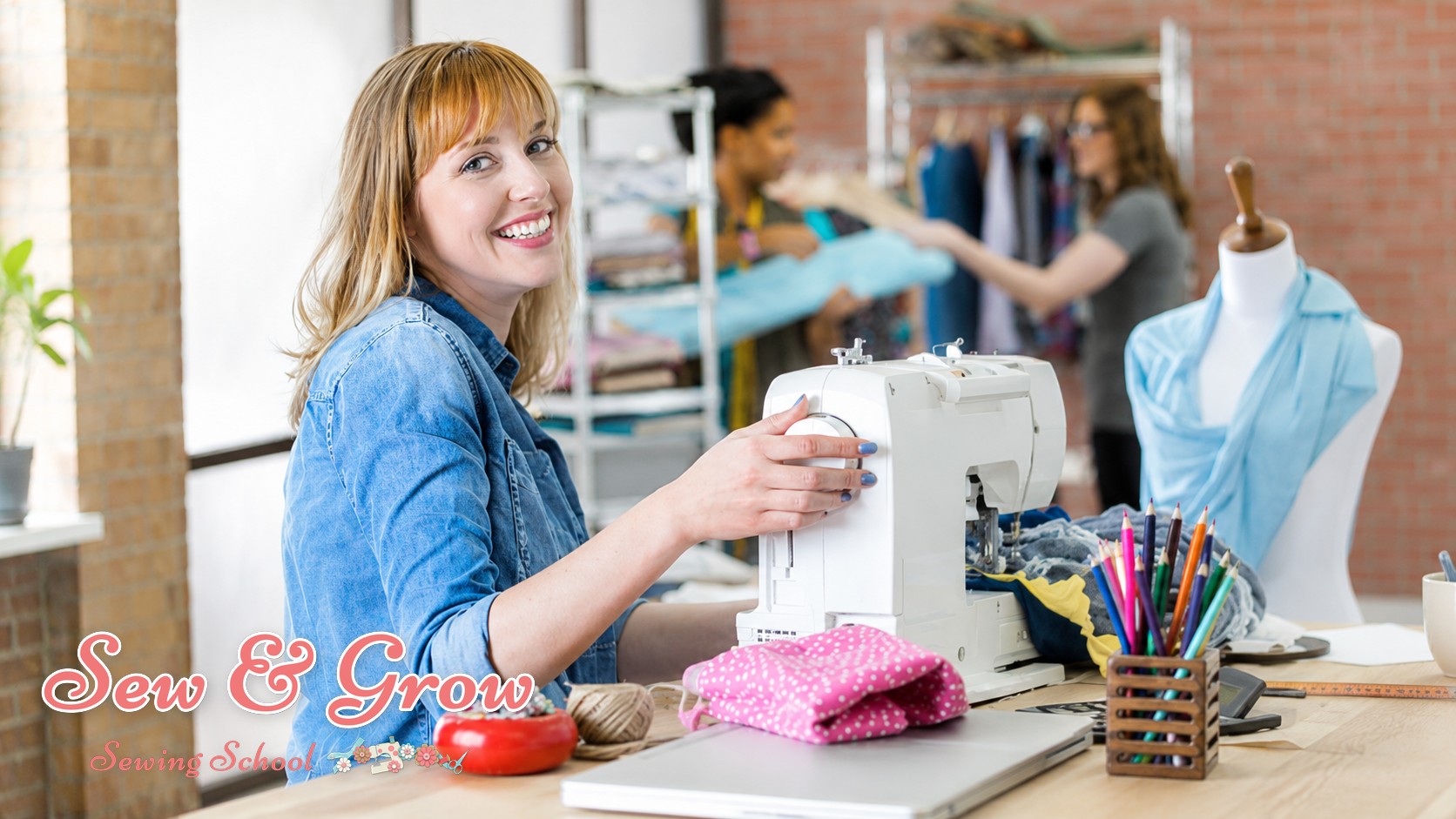 Someone learning sewing around a busy working life